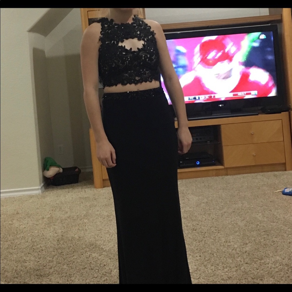 2 piece prom dress